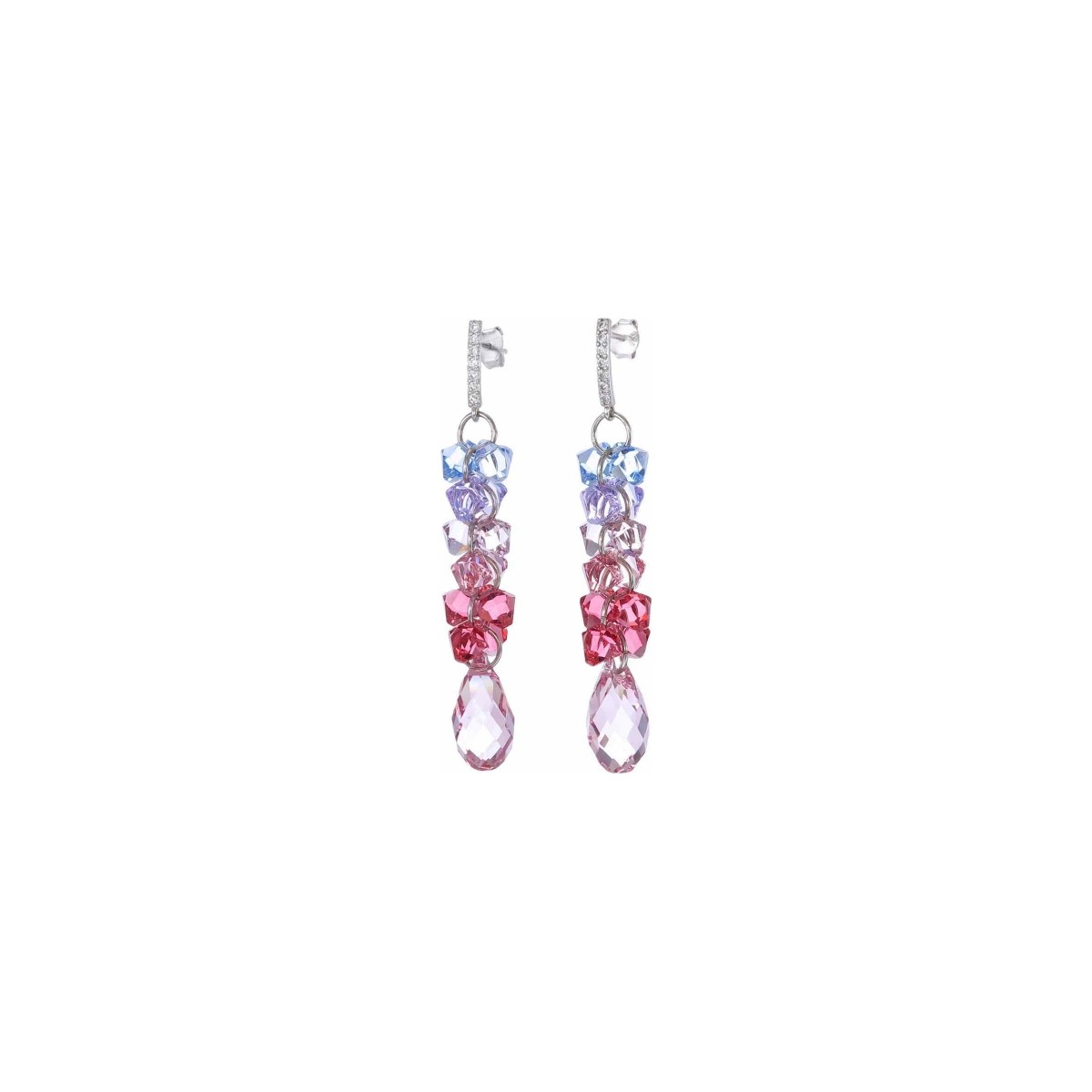 Pendientes de plata CRISTAL COLORS 9117323