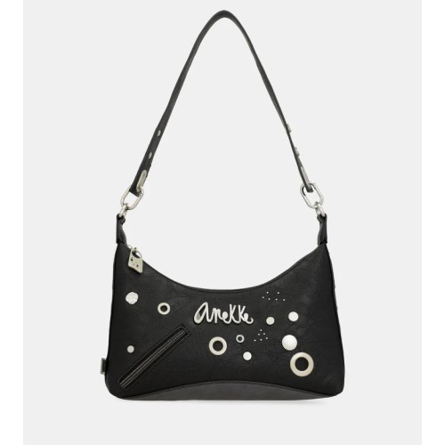 Bolso de hombro negro Crust ANEKKE 39892-461