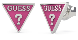 PENDIENTES GUESS FUCHSIA TRIANGLE LOGO