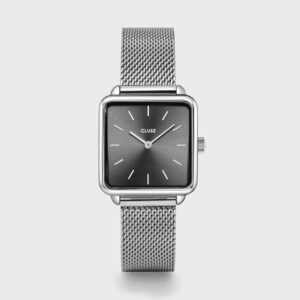 Reloj de mujer CLUSE La Tétragone Mesh Dark Grey, Silver Colour CW10307