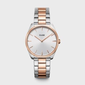 Reloj de mujer CLUSE Féroce Steel, White, Rose Gold/Silver Colour CW11104