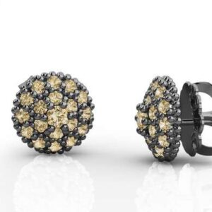 Pendientes plata circonita champan 7ETE021E