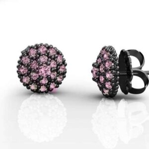 Pendientes plata y circonitas rosas BOHEMME 7ETE025E